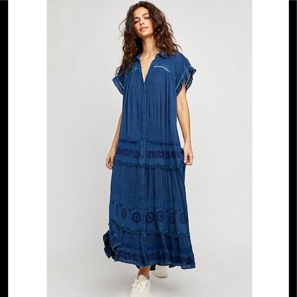 ⬇️NWT Free People Pretty Cozy Maxi Dress - Picture 8 of 16